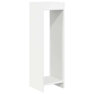 vidaXL Стойка за растения Бяло 30 x 30 x 100 см Инженерна дървесина