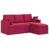 vidaXL Диван Виненочервен 178 x 134 x 80 см Кадифе