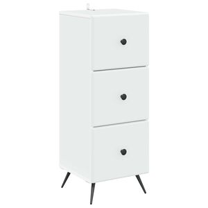 vidaXL Чекмеджетен шкаф Бяло 33 x 34,5 x 90 см Инженерна дървесина