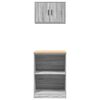 vidaXL гаражни шкафове, 2 бр, сив сонома, инженерно дърво