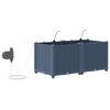vidaXL Градинска саксия 2 pcs Сив 80 x 40 x 37,5 см Пластмаса