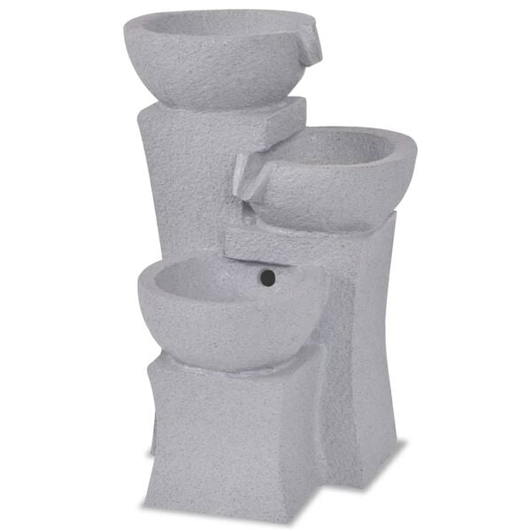 vidaXL Вътрешен фонтан с LED осветление, полирезин