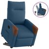 vidaXL Изправящ реклайнер стол, син, текстил