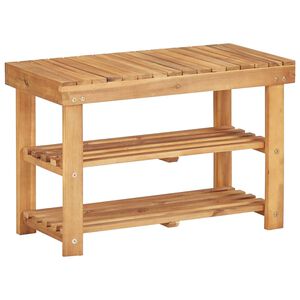 vidaXL Стелаж за обувки, 70x32x46 см, акациево дърво масив