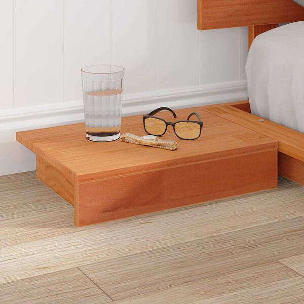 vidaXL Рамка за легло Кафяво 135 x 190 cm Дърво