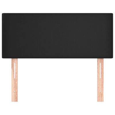 vidaXL Горна табла за легло, черна, 80x5x78/88 см, изкуствена кожа