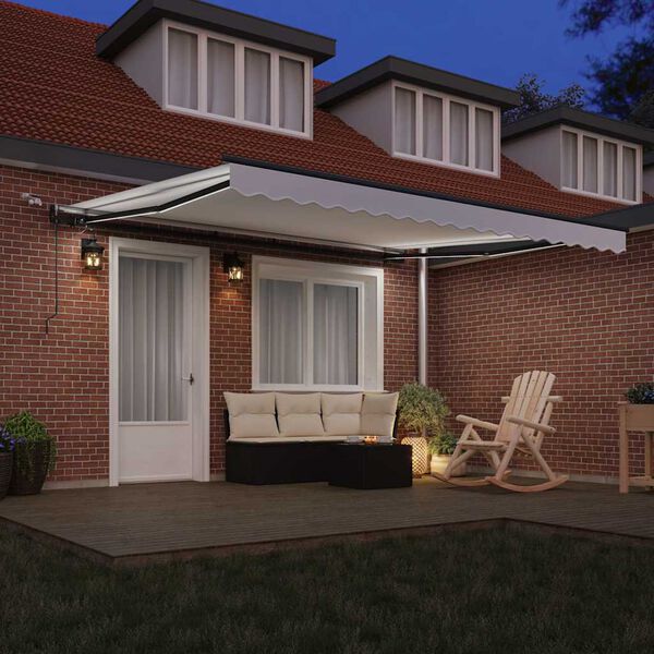 vidaXL Текстил за сенник с Бяло 400 &times; 300 cm Полиестер