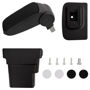 vidaXL Подлакътник за кола черен 17x32x(37-53) см ABS