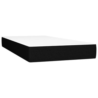 vidaXL Боксспринг легло с матрак и LED, черно, 100x200 см, плат