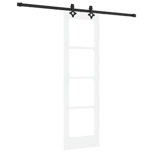 vidaXL Преплъзваща се врата ORKDAL Бял и черен 61 x 198,5 см