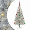 vidaXL Коледно дърво с 150 LED светодиода Сребрист 150 cm PET