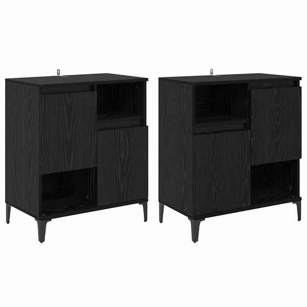 vidaXL Скейдбордове 2 pcs Черния дъб 60 x 35 x 70 cm Инженерно дърво