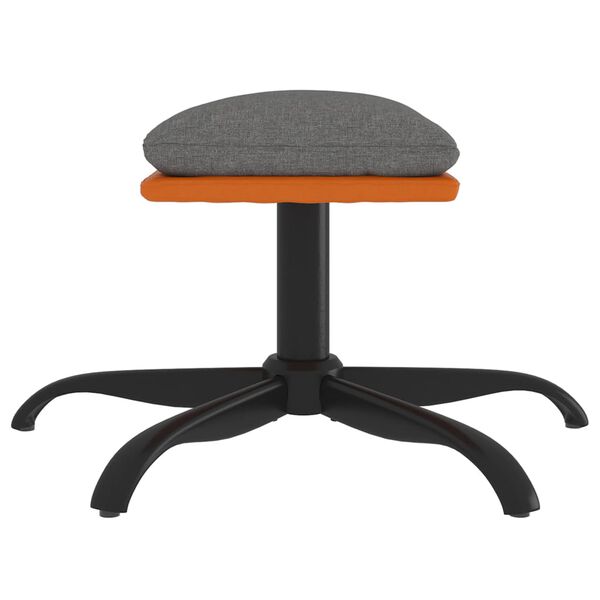 vidaXL Табуретка, светлосива, 60x60x36 см, текстил и изкуствена кожа