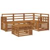vidaXL Комплект дивани за открито 5 pcs Естествен