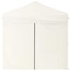 vidaXL Сгъваема парти палатка със странични стени, кремава, 2x2 м