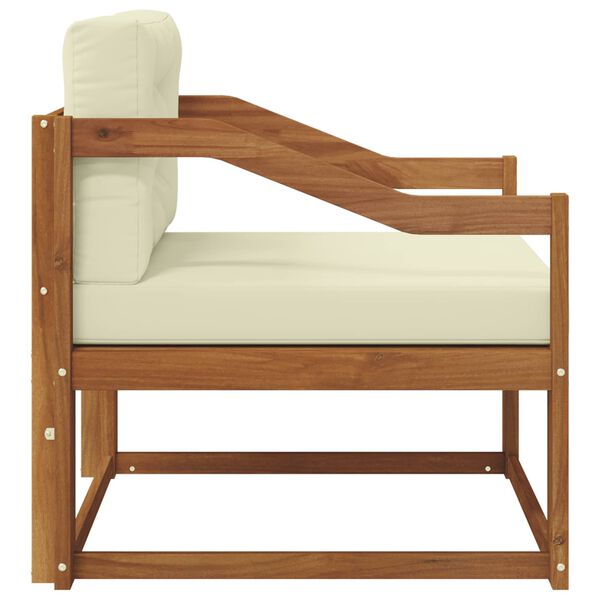 vidaXL Среден диван за открито Солидно акациево дърво Естествен