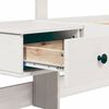 vidaXL Рамка за легло с таблото Бяло 90 x 200 cm Солидно борово дърво