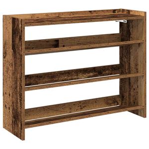 vidaXL Етажерка за обувки, старо дърво, 80x25x62 см, инженерно дърво