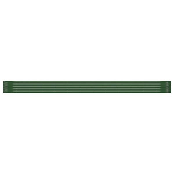 vidaXL Градинска повдигната леха поцинкована стомана зелена