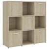 vidaXL Шкаф библиотека, дъб сонома, 90x30x90 см, инженерно дърво