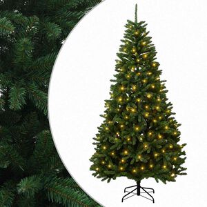 vidaXL Изкуствено коледно дърво с хингед 210 см 300 LED светодиода