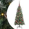 vidaXL С изкуствено коледно дърво Зелено 120 cm