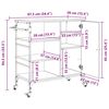 vidaXL Кухненска количка Старо дърво 87.5 x 39 x 84.5 см