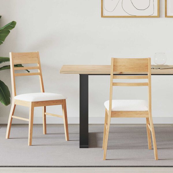 vidaXL Обедени столове 2 pcs Естествен 43 x 54 x 89 см