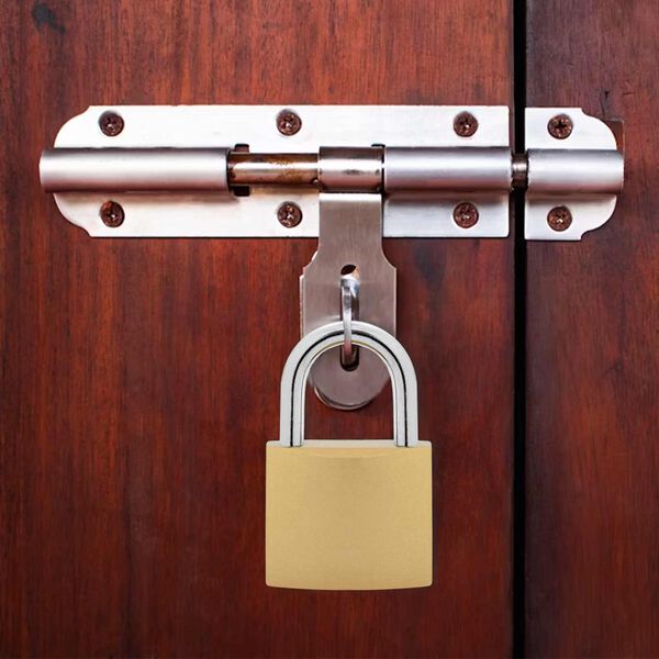 vidaXL U Lock с ключове 6 pcs Месинг Желязо