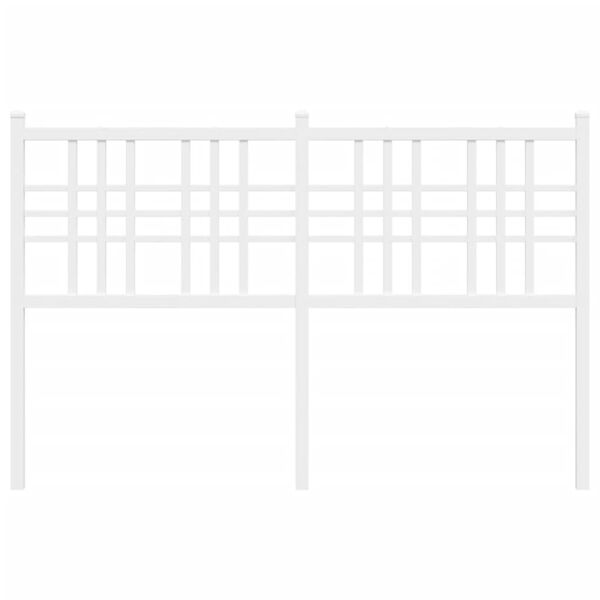 vidaXL Метална резервна табла за легло, бяла, 120 см