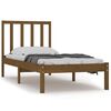 vidaXL Рамка за легло, меденокафява, бор, 75x190 см, Small Single