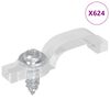 vidaXL LED стрип клипове 23,8 мм 12 бр. Прозрачен Пластмаса и желязо