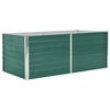 vidaXL Повдигната леха, 160x80x45 см, поцинкована стомана, зелена