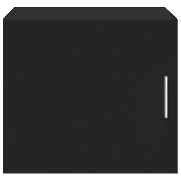 vidaXL Стенен шкаф, черен, 45x42,5x40 см, инженерно дърво