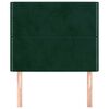 vidaXL Табла за легло, тъмнозелена, 100x5x118/128 см, кадифе