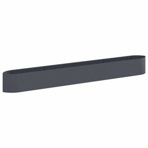 vidaXL Вдигната леха за градина Антрацит 380 x 40 x 40 см Стомана