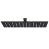 vidaXL Rainshower душ пита, инокс, 30x20 cм, правоъгълна, черна