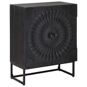 vidaXL Служебен шкаф Черен 55 x 30 x 70 см
