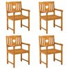 vidaXL Външна пейка 4 pcs Натурално 56 х 55,5 х 90 см