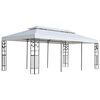 vidaXL Платно за шатра Бяло 300 x 600 cm Полиестер
