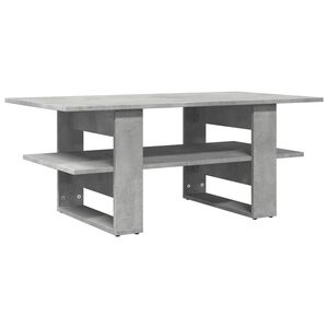 vidaXL Маса за кафе, бетонно сива, 102x55x42 см, инженерно дърво