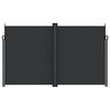 vidaXL Прибираща се странична тента, черна, 200x1200 см