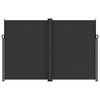 vidaXL Прибираща се странична тента, черна, 220x1200 см