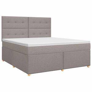 vidaXL Континентално легло с матрак Таупе 180 x 200 cm Текстил