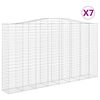 vidaXL Габионни кошници арка 7 бр 400x50x220/240 см поцинковано желязо