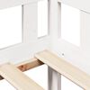 vidaXL Дневно легло с чекмеджета без матрак бял 90x190 см дърво масив