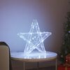 vidaXL 3D звезда Студено бяло 55 x 53.5 x 10 см Акрил