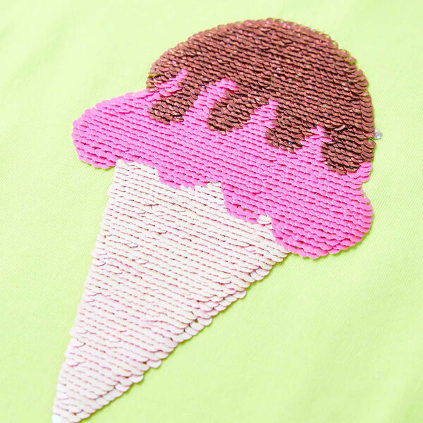 Детска тениска, неоновожълто, 140