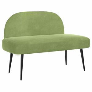 vidaXL Мек бенч с облегалка Светлозелен 110 x 60 x 76 cm Кадифе