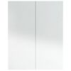 vidaXL Шкаф с огледало за баня, 60x15x75 см, МДФ, бял гланц